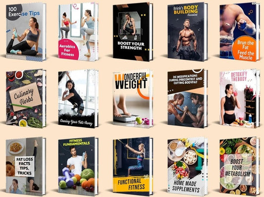 50 Fitness eBook Bundle – Personal Trainer Programs, Wellness & Workout Guides, Health & Gym Motivation