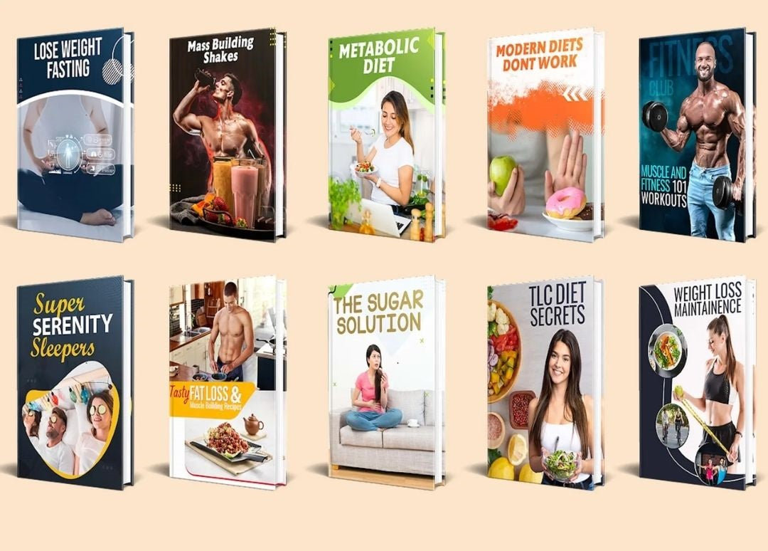 50 Fitness eBook Bundle – Personal Trainer Programs, Wellness & Workout Guides, Health & Gym Motivation